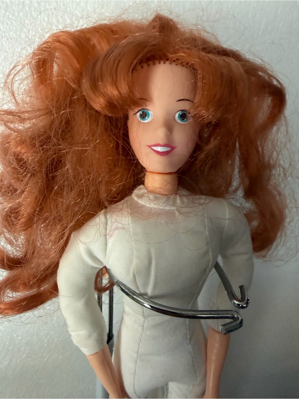 Disney Red-Orange Curly Hair Doll with Blue Eyes